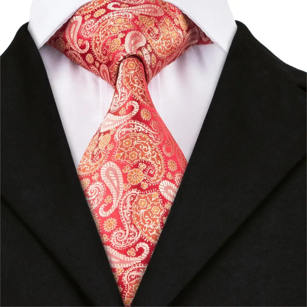 Hi-Tie Мужской Шелковый галстук Модный цветочный галстук шелковый галстук классический дизайн мужская рубашка галстук формальные мужские галстуки для Свадьба - Цвет: DN-1113