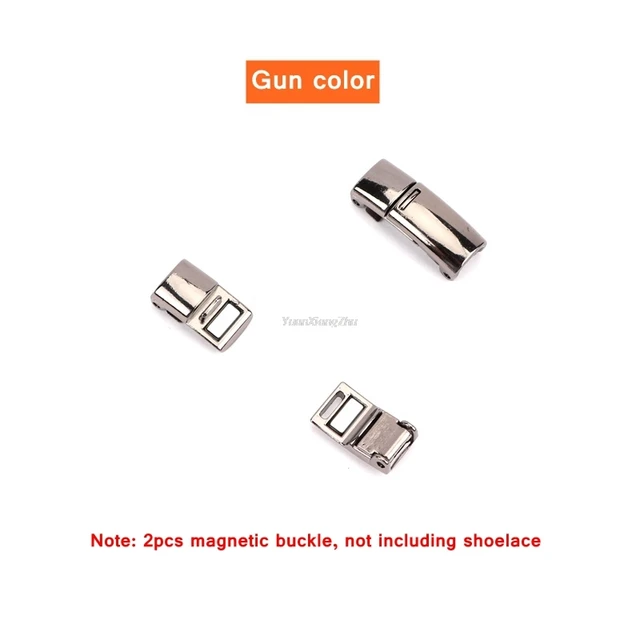 New Rainbow Magnetic Lock Shoelaces Elastic No tie Shoe laces Sneakers Shoelace Kids Adult Lazy Laces One Size Fits All Shoes Gun lock