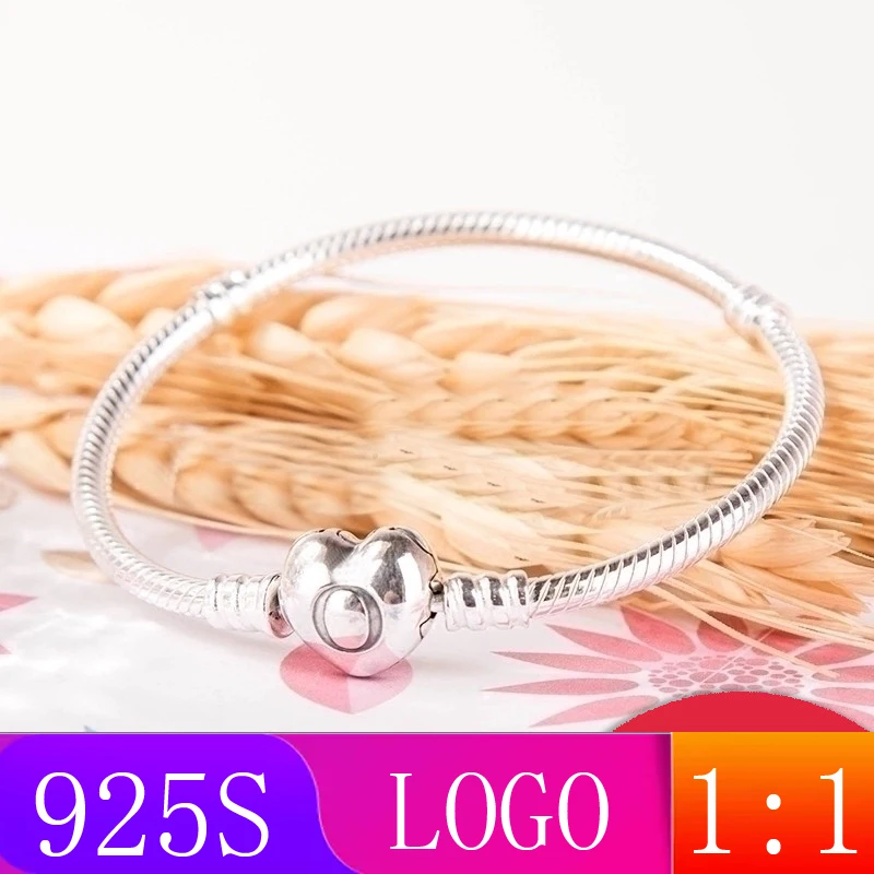 LISM [ ] зима 1: 1 момент любовь змея браслет Мода леди подарок 925 Серебро DIY оригинальные ювелирные изделия