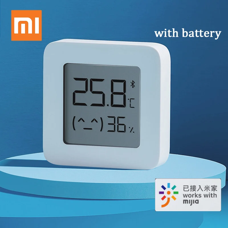 Original XIAOMI Mijia Bluetooth Thermometer 2 Wireless Smart LCD Screen Digital Hygrometer Work with Mi Home APP | Электроника