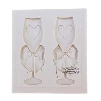 

Yueyue Sugarcraft Champagne Design silicone mold fondant mold cake decorating tools chocolate gumpaste mold CK-SM-134