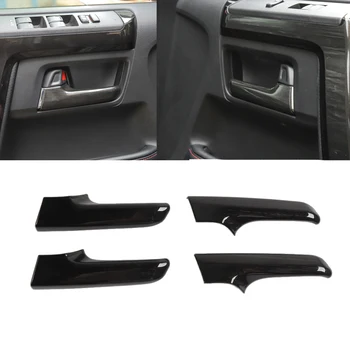 

Inside Door Handle Shell Decoration Stickers for Toyota 4 Runner 2017+ Car Interior Accessories Styling ABS Wood Grain Silver