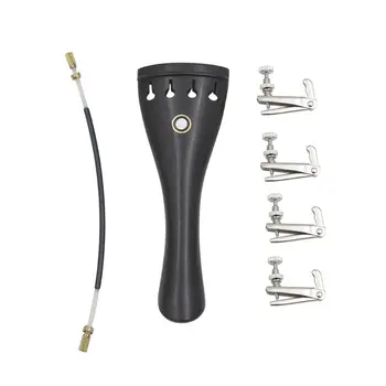 

Violin Tailpiece, 3 in 1 Ebony Tailpiece with Rope Fine Tuners Kits for 4/3 4/4 Violin