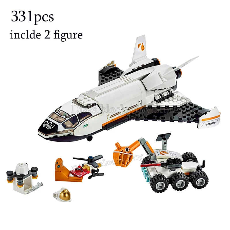 

New City Space Series Lunar Space Station Research Shuttle Model Building Blocks Compatible Lepining Toys For Children