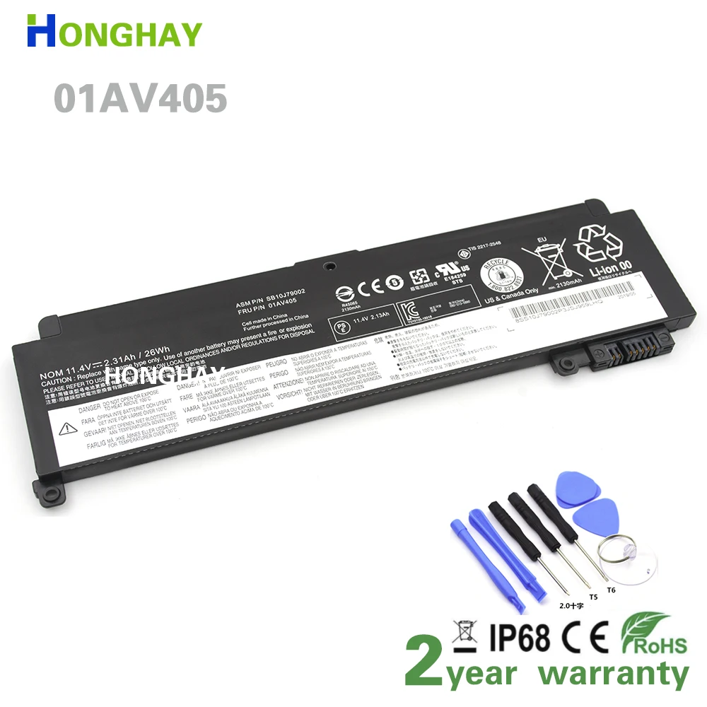 HONGHAY 01AV405 Laptop Battery For Lenovo ThinkPad T460S T470S 01AV406 ...