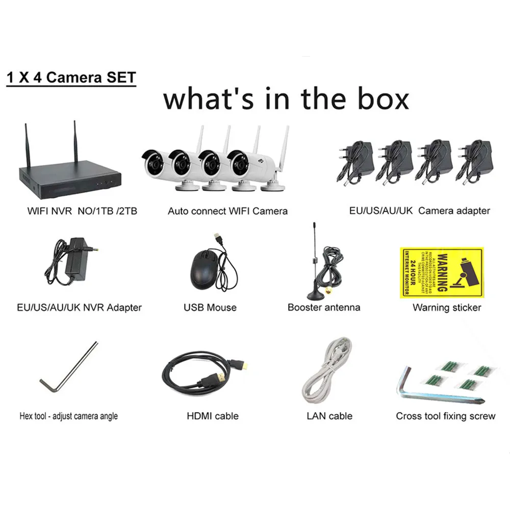 Новый 8CH комплект беспроводной камеры Ip CCTV система 1080P NVR набор ip камера уличная