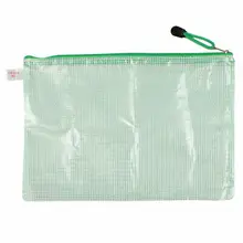 Застежка-молния Cloure B5 бумажный двойной файл ручка сумка Папка Органайзер зеленый