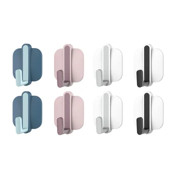 

8Pcs Wall Mounted Hook Multi-Purpose Self Adhesive Robe Hooks Key Bag Coat Hanger Storage kapstokken Voor Muur Crochet Mural