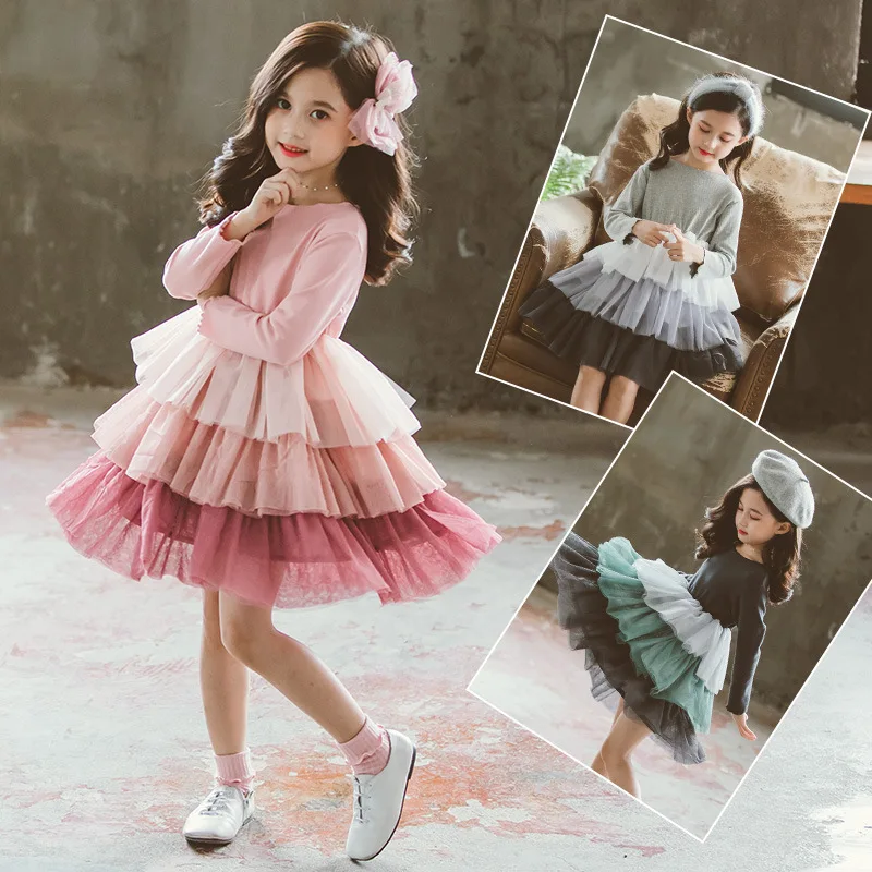 

MyCOS 2019 New Style Autumn Clothing GIRL'S Western Style Spring And Autumn Princess Dress Korean-style Children Autumn Clothing