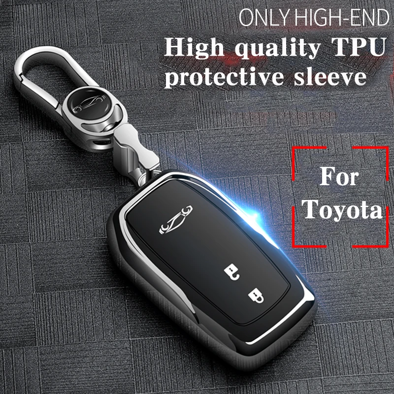 TPU высокого качества + АБС-пластик Автомобильный ключ крышка чехол для Toyota Camry Corolla