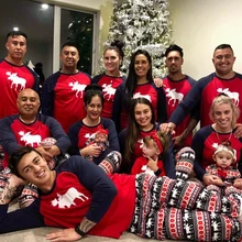 Рождественский пижамный комплект для всей семьи, теплые пижамы для взрослых и детей, хлопковый детский комбинезон, одежда для сна, рождественские Семейные комплекты