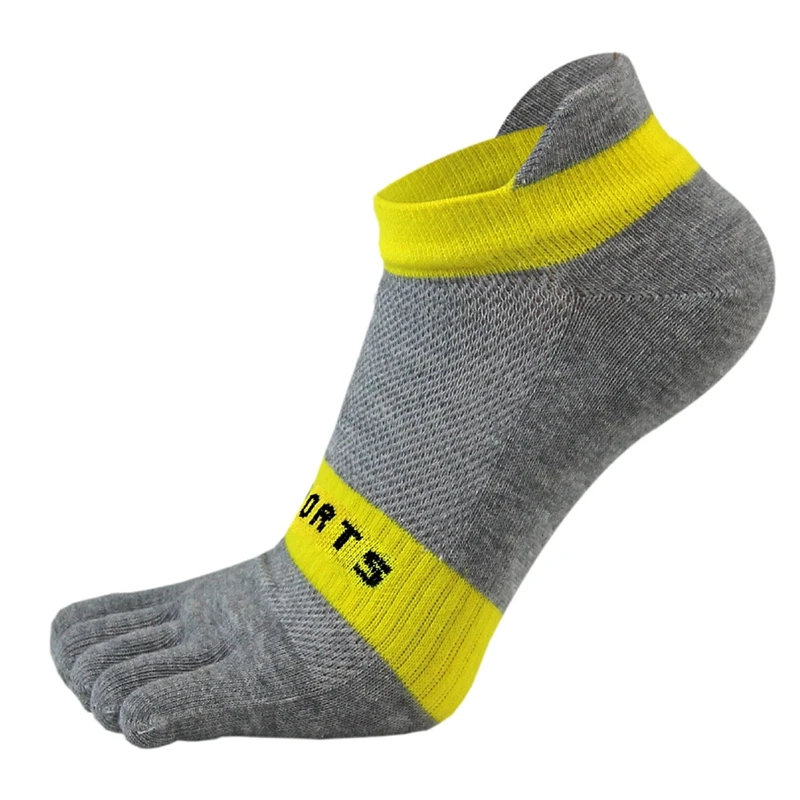1 пара новых мужских носков с пятью пальцами из чистого хлопка, спортивные дышащие удобные антифрикционные мужские носки с пятью пальцами - Цвет: 04