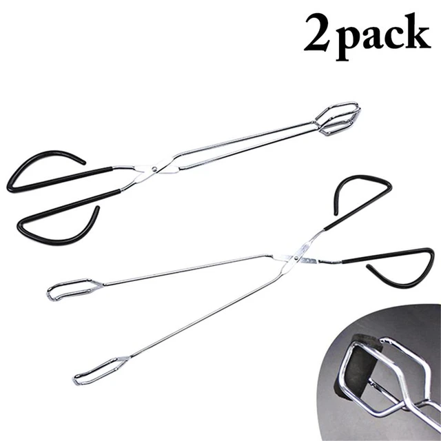 2x Stainless Steel Salad Tongs BBQ Kitchen Cooking Food Serving Bar Utensil  tong