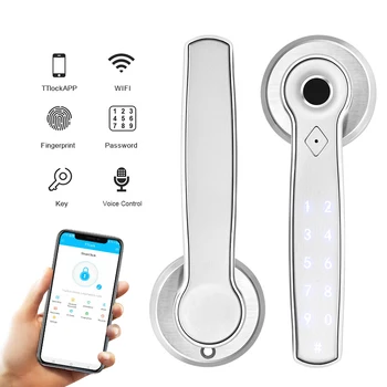 

Finger Print Lock Smart Door Lock Digital Touch Lock Smart Lock Door Compatible BT Smart Fingerprint Lock Compatible For Alexa