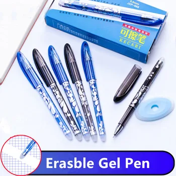 

2+20Pcs/Set 0.5mm Blue Black Ink Erasable Pen Gel Pens Refills For Kids Girls Writing Gifts School Office Supplies Stationery