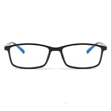 Классические мужские и женские плоские Зеркальные пластиковые очки черные прямоугольные очки