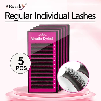 

Abnathy 5Case All Sizes Individual Eyelashes J B C D Natural False Eyelashes Mink Classic Eyelash Lash Extension 0.05-0.25mm