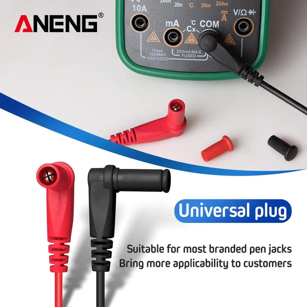 PT1010 1000V 20A Multimeter Needle Point Probe Test Leads Pin Tip Wire Pen Cable Line for ANENG Digital Multimeters