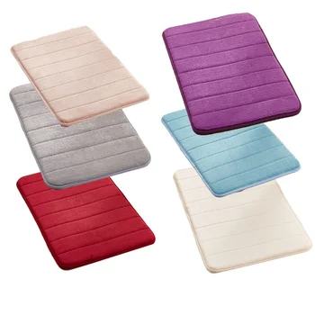 

50cm*80cm Bath Mat Bathroom Carpet Water Absorption Rug Shaggy Memory Foam Bathroom Mat Kitchen Floor