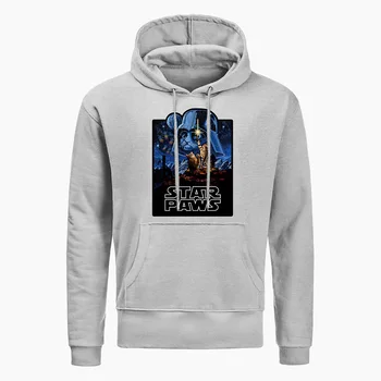 

Fashion Men's Star Paws Hoodies Cats Geek Kittens Star Wars Print Hoodie Men Winter Funny Darth Vader Star Wars Hoody Sweatshirt