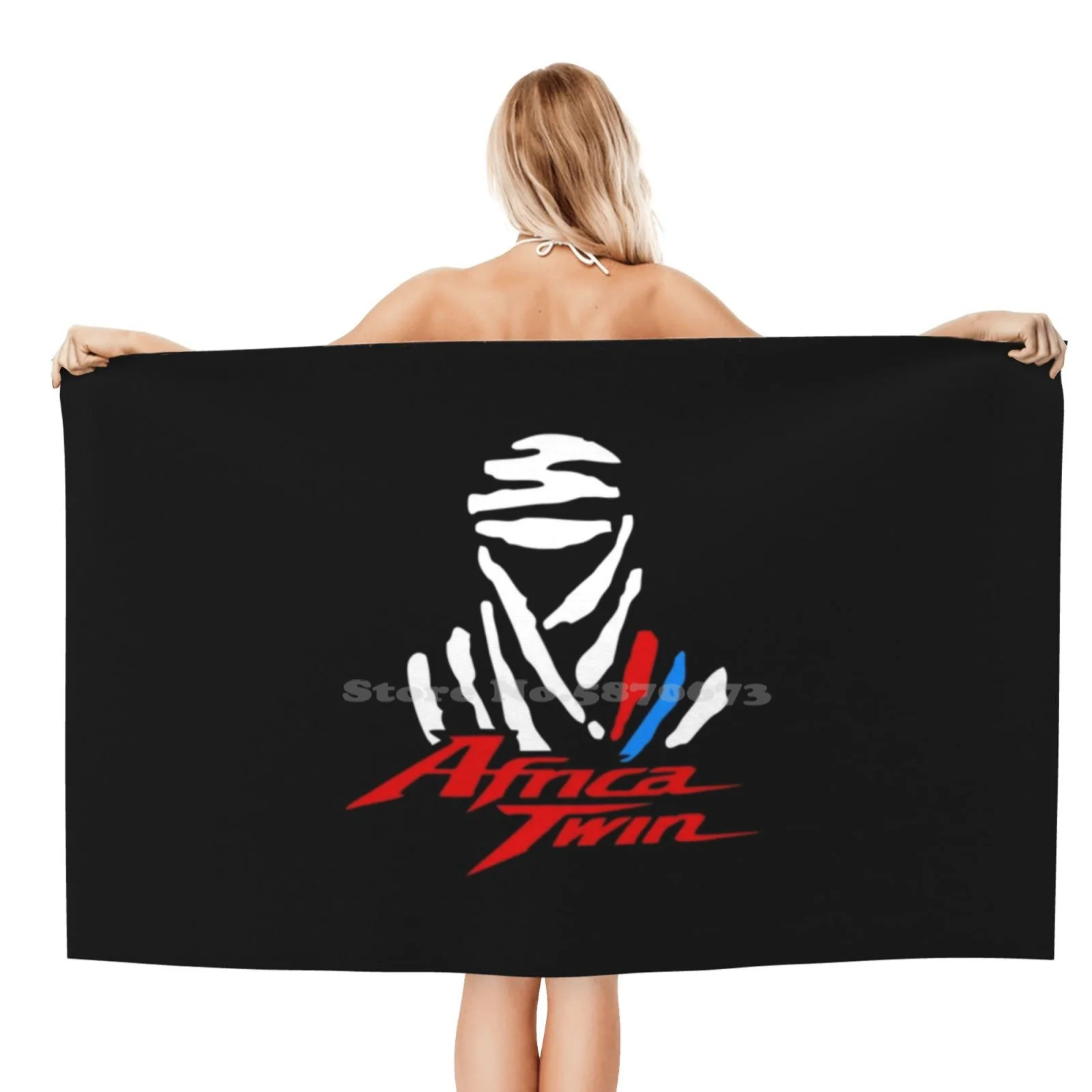Black Friday Sale - Africa Twin Pattern Soft Face Asciugamano Home Outdoor Africa Twin Rally Bike Moto Moto Adventure