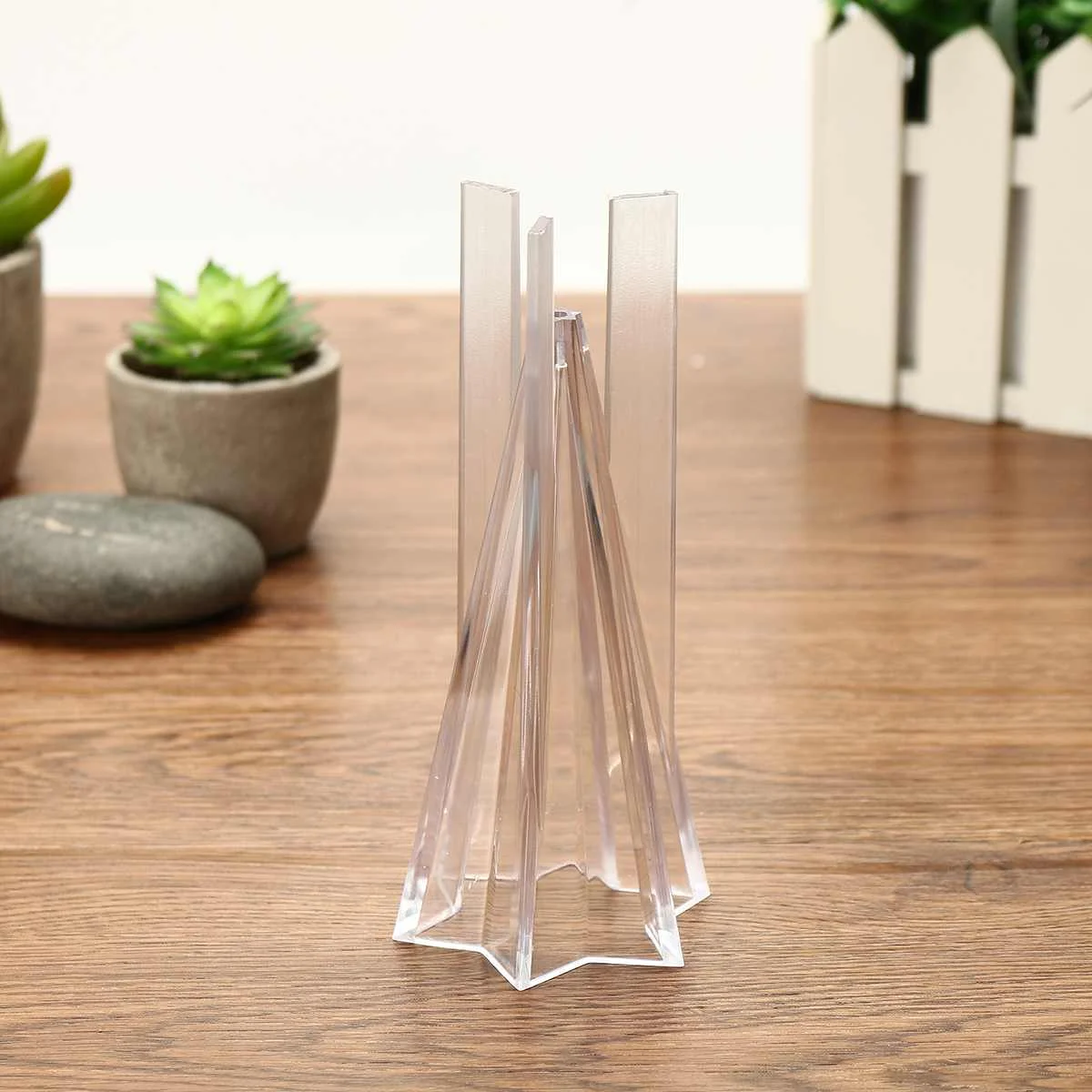 Hexagonal Pyramid DIY ручной работы Свеча Плесень конус прозрачный пластик свеча делая модель Многоразовые Сушеные цветок подсвечник ароматические свечи формируя форму - Цвет: Hexagonal Pyramid