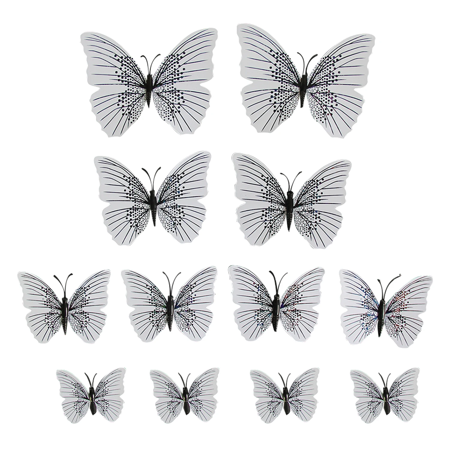 12Pcs Wall Stickers Colorful PVC Butterfly Shape Wall Decal Sticker Home Living Room Refrigerator Stickers DIY Art Decoration