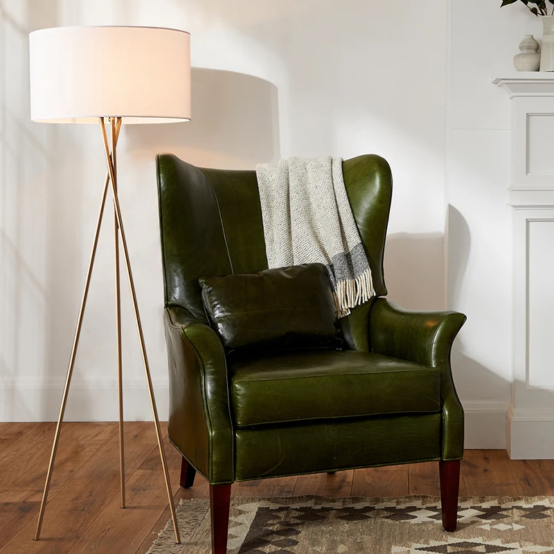 Nordic Modern Floor Lamp Led Iron Tripod Floor Lamps For Living Room Bedroom Home Study Decor Lights E27 Gold Stangding Lamp