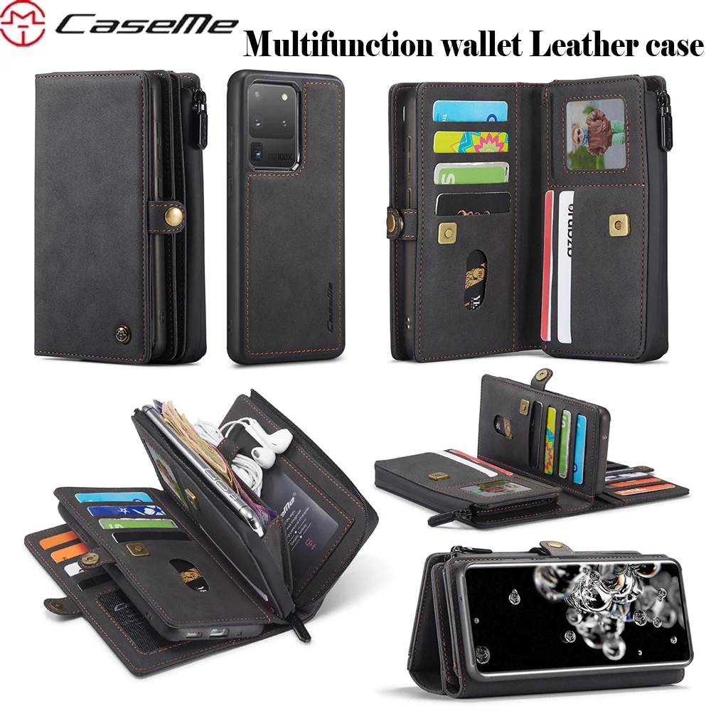 Кошелек CaseMe для Samsung Galaxy A51 A71 4G S20 Ultra Note 20 10 Plus многофункциональный съемный деловой