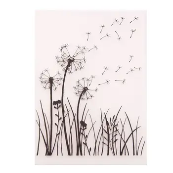 

Plastic Embossing Folder Template DIY Scrapbook Photo Album Card Making Decoration Crafts Dandelion