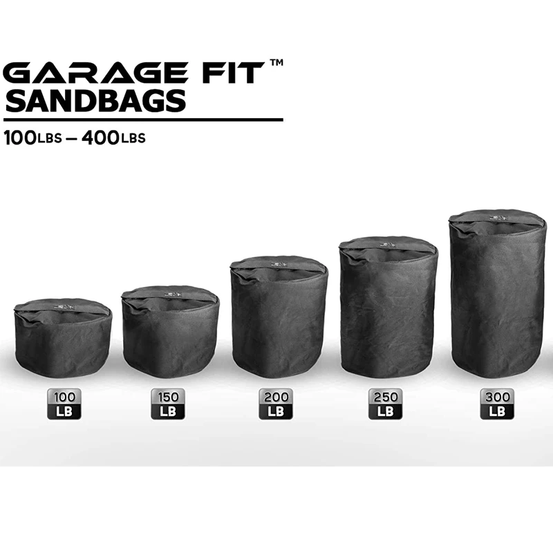 300lbs Garage Fit Sandbag Empty Heavy Duty Sandbags Training Equipment Cross-Training Exercise Workouts Weightlifting Sandbag