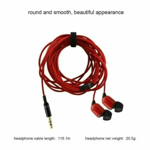 Super Bass Headset 3.5mm In-Ear Earphone Stereo Earbuds Headphone Wired 3 Meters Extra Long Cable for Professional DJ Monitoring