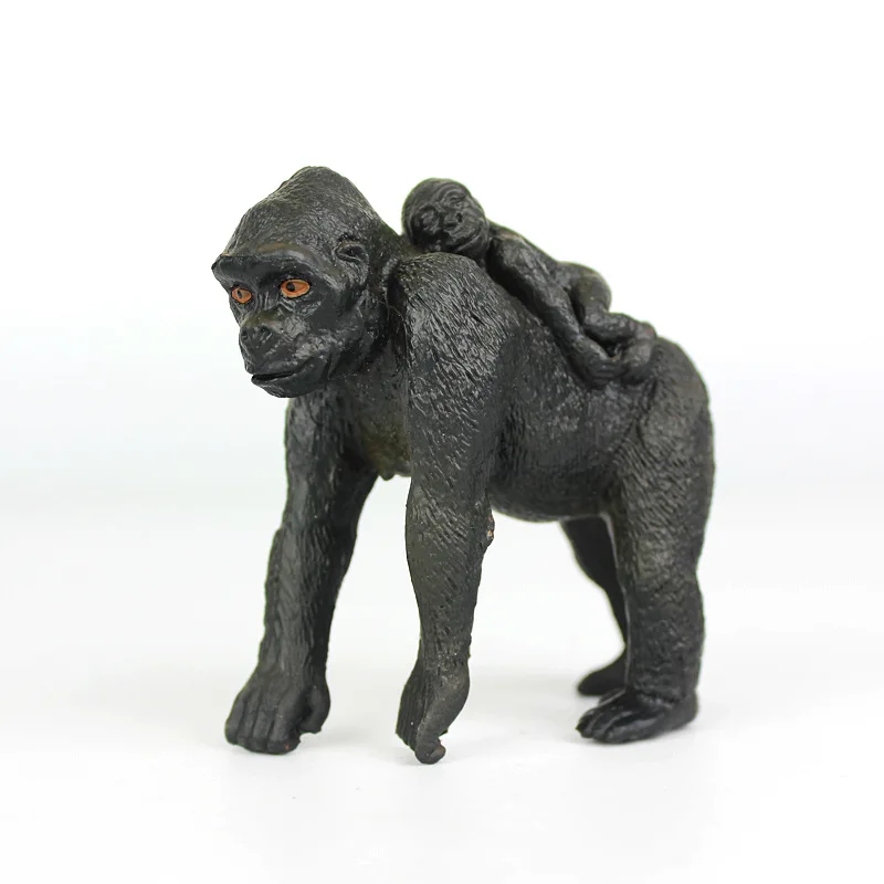 

Cross Border Model Wild Animal Zoo Silverback Gorilla Mother Model Plastic Solid Static CHILDREN'S Toy Decoration