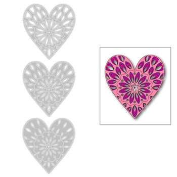 

2020 New Valentine Heart Pattern Layering Metal Cutting Dies For DIY Embossing Making Layered Card Paper Scrapbooking No Stamps