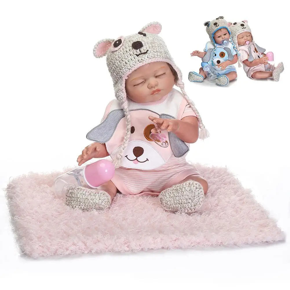 

Lifelike Reborn Doll Vinyl Silicone Children Accompany Toy for Baby Newborn New