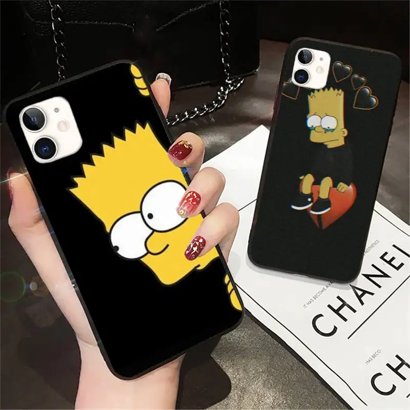 

Homer J Simpson funny Bart Simpson Phone Case for iPhone 11 12 pro XS MAX 8 7 6 6S Plus X 2020 XR Mini