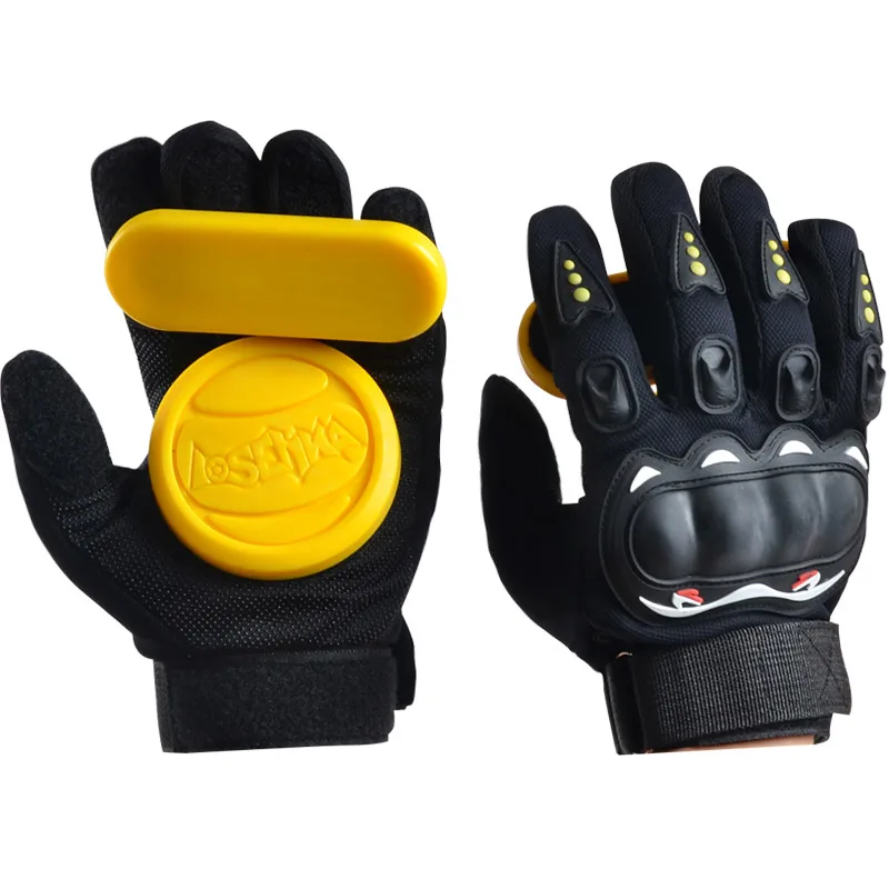 4 color Skateboard Longboard Slide Gloves With Slider Professional Protective Gloves patins For Skating finger board skateboard