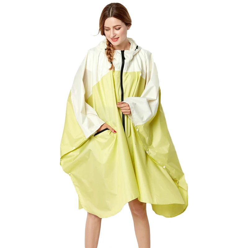 New-Fashion-Big-Size-Rain-Jacket-Women-Thin-Black-Rain-Coat-Poncho-Ladies-Waterproof-Clock-Raincoat