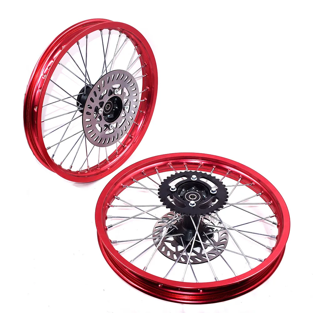 1.60-17 inch Front Rear Rims Aluminum Alloy Wheel with sprocket disc brake For KLX CRF Kayo BSE Dirt Pit Bike Motorcycle - Image 3
