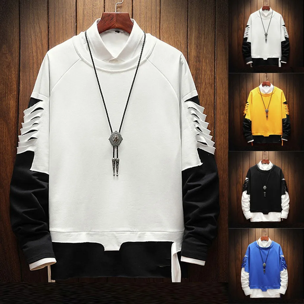 

Men Splicing Button Pullover Long Sleeve Hooded Sweatshirt Tops Blouse button hooded hooded sweatshirt Long Sleeve