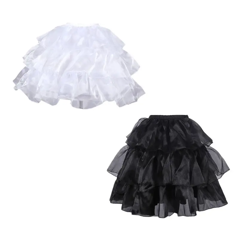 

Girls Cosplay Short Petticoat Women Fluffy Tutu Skirt Puffy Half Slip Crinoline E15E