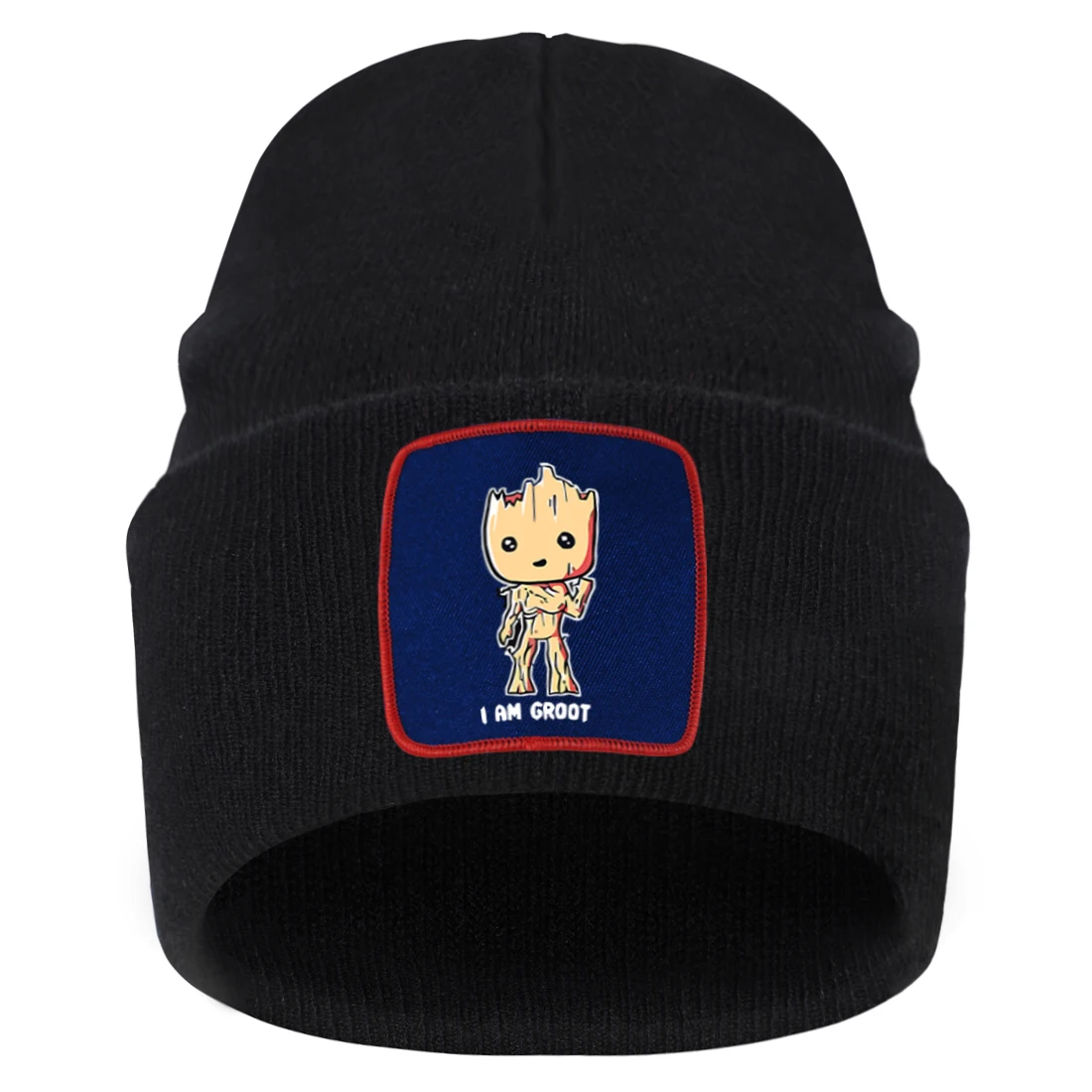 

I am Groot Cartoon Unisex Hats Knitted Autumn Winter Outdoor Woman Beanies Hat Retro Soft 10 Colors Elastic 2020 Brimless Hats