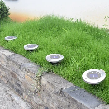 

4pcs Solar Garden Lights Stainless Steel Buried Lights Outdoor New Plug-In Lawn Lights Courtyard Garden Lights Landscape Lights