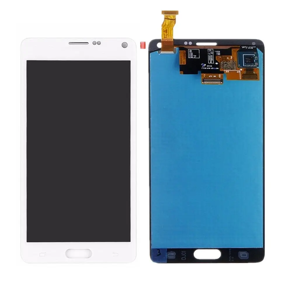 Skup Spalić cień AMOLED 5.7 LCD do samsunga GALAXY Note 4 N910A N910F wyświetlacz LCD zespół ekranu dotykowego Digitizer