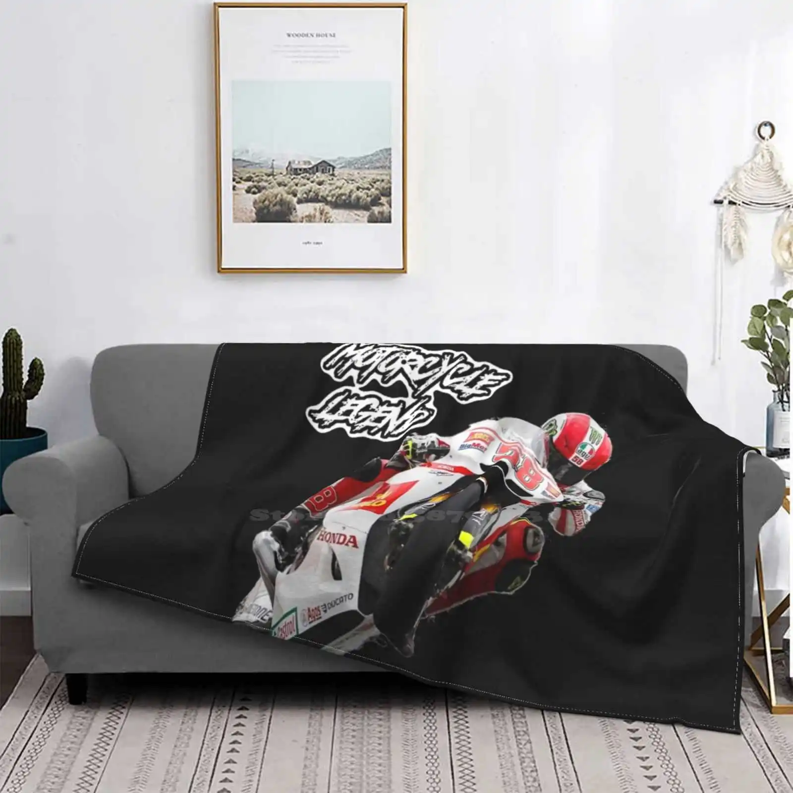 Super Sic' Marco Simoncelli Wheelie Monster Design Creativo Coperta Di Flanella Morbida E Leggera Marco Simoncelli Supersic
