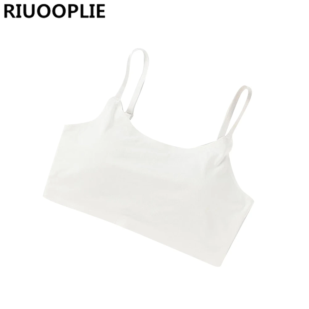 White RIUOOPLIE, модное, женское, сексуальное, спортивное, студенческое нижнее белье, комфортный и дышащий бюстгальтер, топ, жилет, нижнее белье для молодых девушек, дышащее - Цвет: White