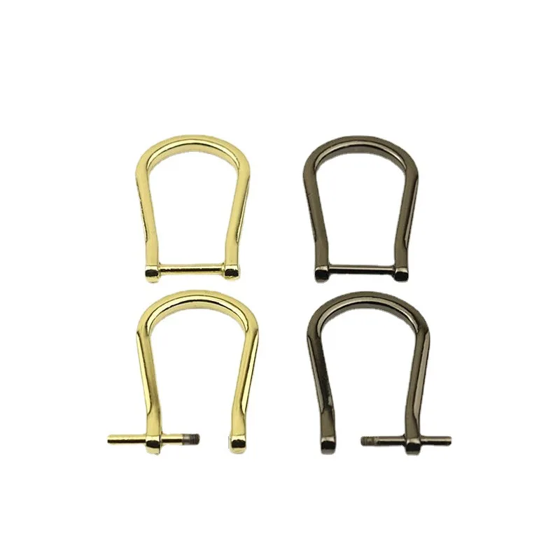 30pcs Gold Gunmetal 15mm Inner D Ring for Woman Handbag Connect Buckle Openable Removable Dee Ring Bag Parts Accessories