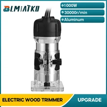 1000W 30000r Wood Router Tool Combo Kit Electric Woodworking Machines Power Carpentry Manual Trimmer Tools With Milling Cutter