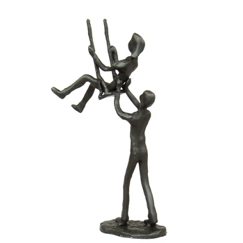 

Couple Miniature Craftworks Foundry Iron Figurine Decorative Metal Romantic Valentine's Day Present for Wedding Swing Lovers