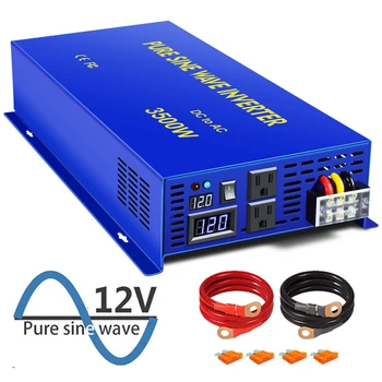 

New 3500w Pure Sine Wave Solar Power Inverter Peak 7000w 12v 24v 36v 48v dc to ac 120v 240V Car Battery Use Home Use Inverters
